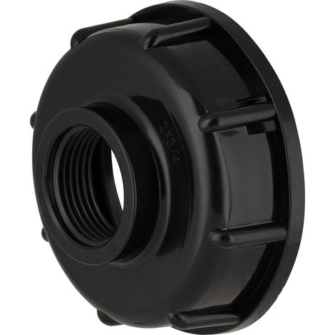 Adaptateur PEHD S60x6 vers F3/4" (20x27) pour cuve grillagée IBC, Raccord récupérateur d'eau de pluie AROZ (1/5)