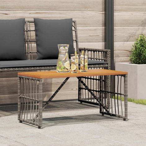 vidaXL Tavolo da Esterno Grigio 80 x 40 x 40 cm Acciaio e