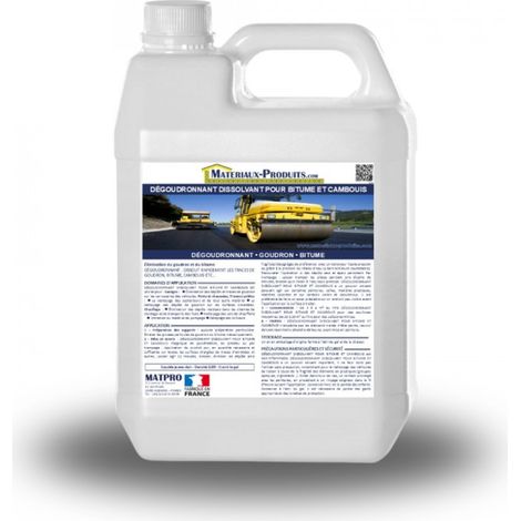 Dégoudronnant dissolvant bitume et cambouis - 20 L Jaune clair - MATPRO