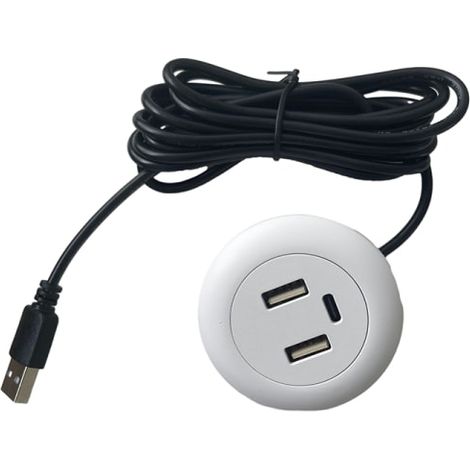 Chargeur de bureau USB TYPE-C intégré, prise pour meubles (1/5)