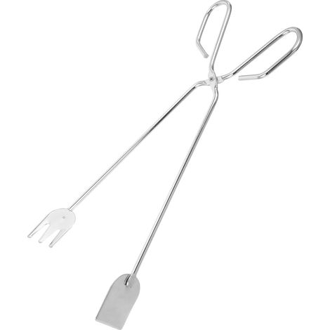 Feuerzange Kaminzange aus Eisen 31cm Lang Rutschfester Griff