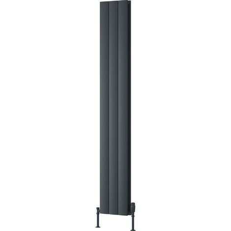 Reina Loco Double Vertical Aluminium Radiator 1800mm H x 280mm W - Anthracite