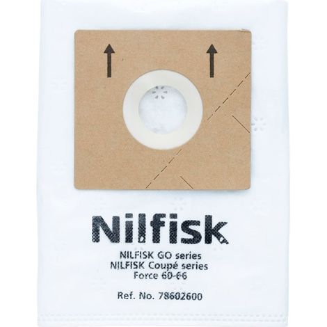 5er-Pack Ersatzbeutel – Nilfisk – Für One, Compact, Go und Coupe Staubsauger – 2,1 l – AquaForge