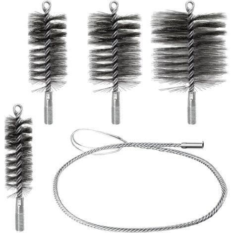 4 pièces Kit de Hérisson Ramonage, Kit Nettoyage Gaine Souple, Comprend des Brosses de 30/50/80/150mm (1/5)