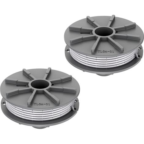 Gardena 05307-20 Lot de 2 bobines de rechange pour débroussailleuse Art 8846 8847 1,65 mm 6,1 m