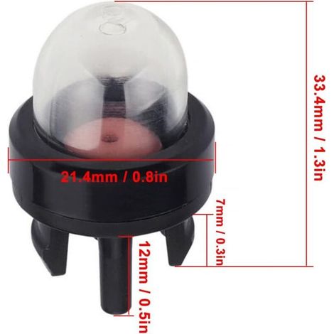 12318139130 Einrastbarer Primerball für Echo CS400, CS310, CS300, CS301, CS305, CS306, CS340, CS341, CS345, CS346, CS352, CS450 Kettensägen, für kleine 2-Takt-Laubbläsermotoren (1/5)