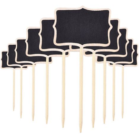 20 pcs Étiquettes de Plantes en Bois, Mini Étiquettes de Plantes Tableau Noir, pour Plante d'Intérieur Jardin Potager Balcon Décoration de Jardin d'Herbes