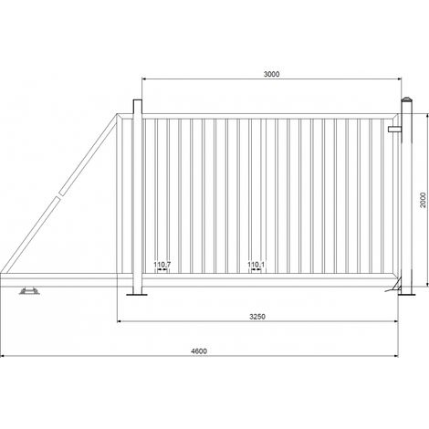 Portail Industriel Double Coulissant Autoportant L5mx2m