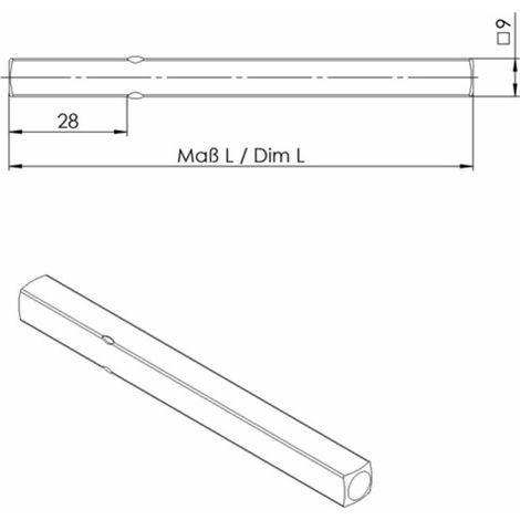 OGRO FS-Drückerstift  114 PB  FS 4-KT.9x110mm  Vollstift -  90050052932 (1/2)