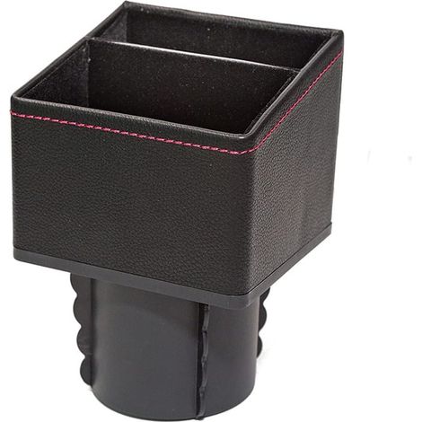 Getränkehalter Auto Aufbewahrungsbox Organizer Leder Aufbewahrungstasche Becherhalter Auto Innenraum Zubehör Autositz Konsole Taschen Organizer Box für Handy,Münzen,Geldbörse,Karten
