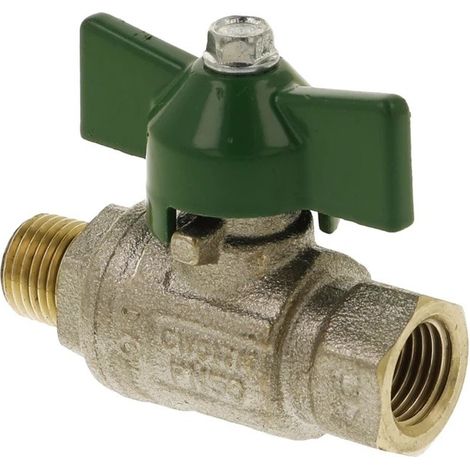 Robinet à bille pour eau potable 1/4'' FF/FM avec poignée papillon