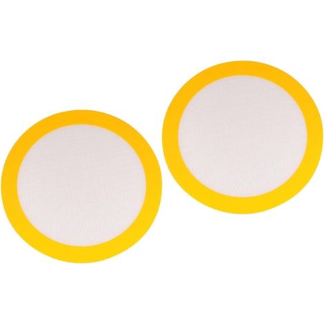 Amosfun Jilk Patisserie 2 Pièces Tapis De Cuisson En Silicone Cuisson Réutilisable Doublures De Moule à Gâteau Moules à Gâteaux Ronds Tapis De Cuisson Rond Grille- Bleu'1x2 Pièces'25.4×25.4CMx2pcs