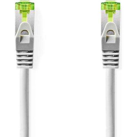 Nedis cat7 netzwerkkabel sftp rj45 stecker rj45 stecker 100 m snagless rund lszh grau label