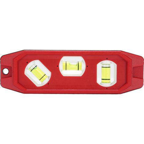 GARRYFIZH Niveau à bulle triple mini portable avec base magnétique, précision 1 mm, grosses bulles, plastique, 15 cm (1/5)