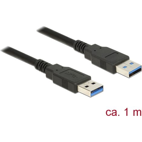 Delock Cable USB 3.0 Tipo-A macho  USB 3.0 Tipo-A macho de 1,0 m negro