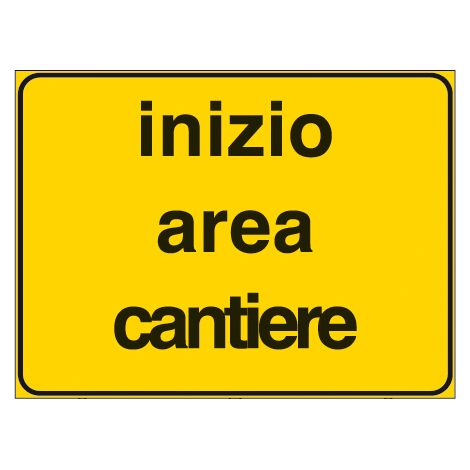 SEGNALE INIZIO AREA CANTIERE FIGURA 2107  cm. 60x40