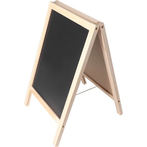 Chevalet pliable double face pour enfants, tableau noir sur pied double face avec accessoires, tableau à dessin pour enfants d'âge préscolaire, tableau d'écriture en bois, support publicitaire pour ma (1/5)