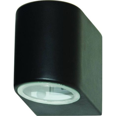 Searchlight Outdoor - Applique murale extérieure à 1 ampoule en fonte d'aluminium noire IP44, GU10