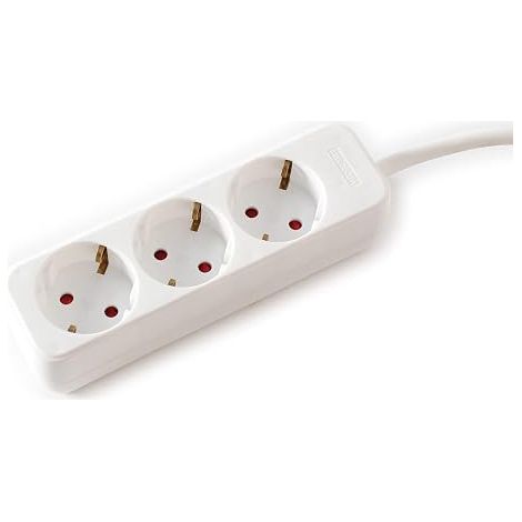 VALUE BLOC MULTIPRISE 3 PRISES SANS INTERRUPTEUR AVEC PROTECTION ENFANT BLANC 1,5 M (1/3)