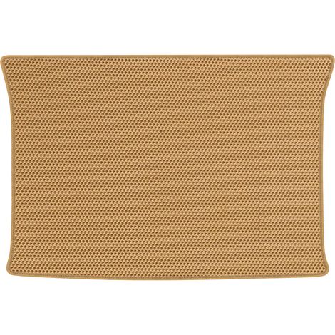 Alfombrilla de maletero de EVA para Ford Focus I Hatchback de 1999-2004, diseño de panal de abeja - beige. (1/5)