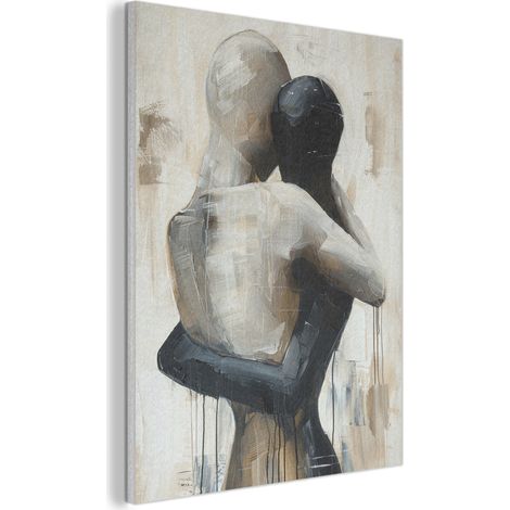 CUADRO ACÚSTICO Abstracto - Amor - Blanco y negro - Moderno Cuadros de Pared 70x100 (1/5)