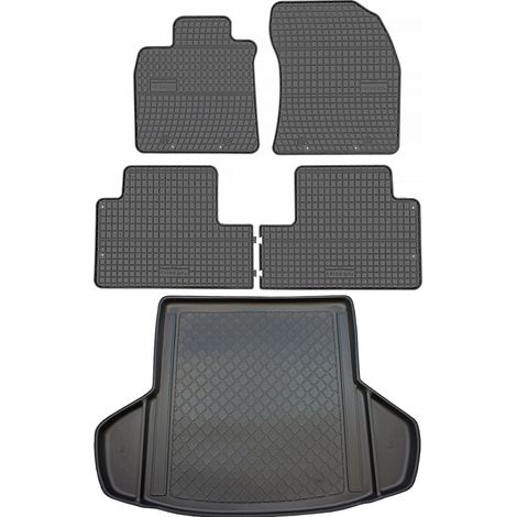 Toyota Avensis III Kombi de 01.2009 a 08.2018 SET - Alfombrillas de goma para coche + alfombrilla para maletero (1/5)