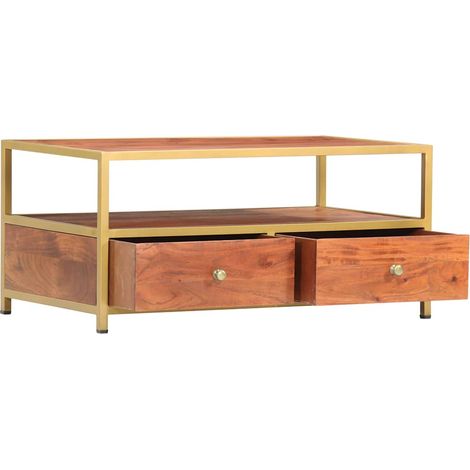 Maison Exclusive - Couchtisch 90 x 50 x 40 cm Massivholz Akazie (1/5)