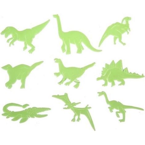 Décoration murale dinosaure 3D phosphorescente - Brille dans le noir - Décoration chambre enfant