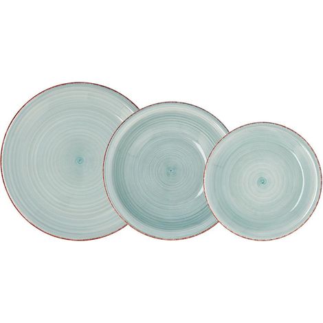 Vajilla Quid Vita Aqua Azul Cerámica 18 Piezas