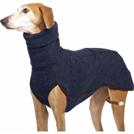 Automne Et Hiver Chaud Lévrier Labrador Berger Chien Grand Chien Vêtements Col Roulé Chemise Pull Polaire Extensible Chien Pull Gilet Veste pour Animal De Compagnie Manteau Costumes,Bleu,3XL (1/5)