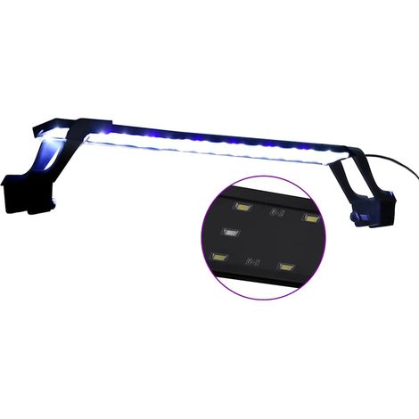 vidaXL Luz LED para acuario con abrazaderas azul y blanco 55-70 cm (1/2)