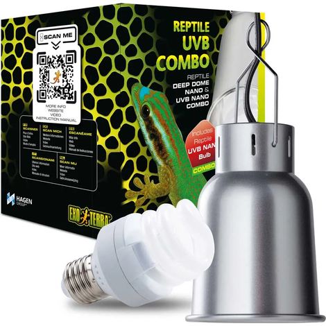 Lámpara exo-terra deep dome nano combo 40W doble bombilla (1/2)