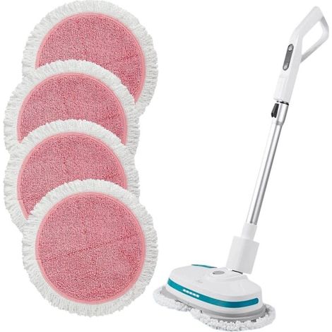 Packung mit BOBOT VMai kompatiblen Pads – Ersatzköpfe aus gezahnter Mikrofaser für elektrische Wischmopps, für die gründliche und schonende Reinigung von Böden. (1/4)