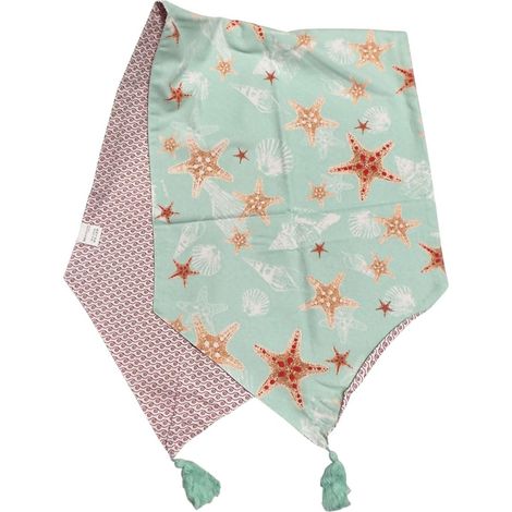 Brandani Oceano runner punta double face cotone stelle e onde
