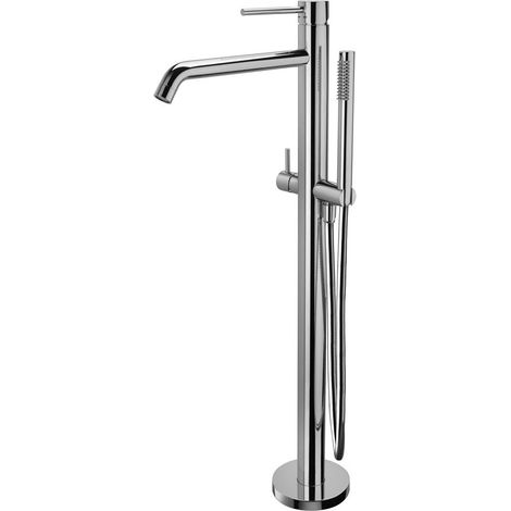 Light miscelatore cromato vasca/doccia a pavimento senza base di fissaggio (art. LIG 030) LIG032CR