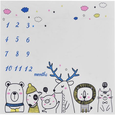 Couverture de fond photo bébé en polyester avec motif cartoon mignon et design exquis (1/5)