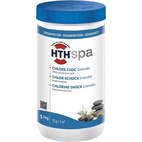 hth Spa Chlor Schock 1,2 kg Chlorgranulat zur Schockdesinfektion für Whirlpools