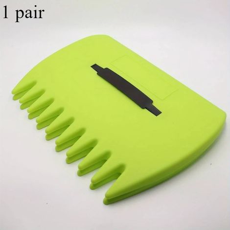 (C)1 Paire de râteaux de jardin en plastique résistant pour ramasser les feuilles et nettoyer votre cour. (1/5)