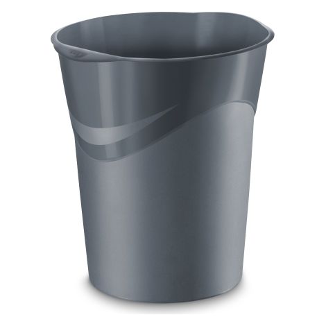 PAPELERA PLAST. CEP GLOSS CERRADA GRIS