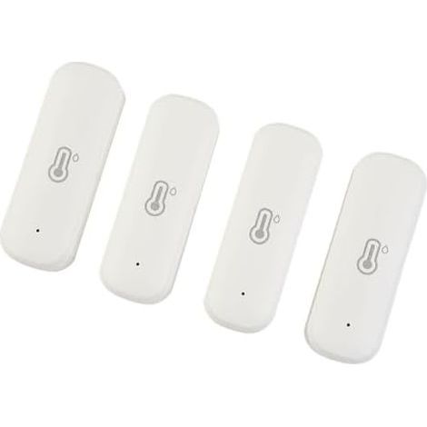 Lot de 4 capteurs de température et d'humidité intelligents pour Tuya, thermomètre hygromètre WiFi d'intérieur avec contrôle par application, export de données, automatisation, -20 à 60 °C (1/5)