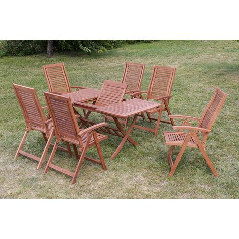 Cordoba Set 7tlg 6 Sessel Tisch ca 110(160)x90cm