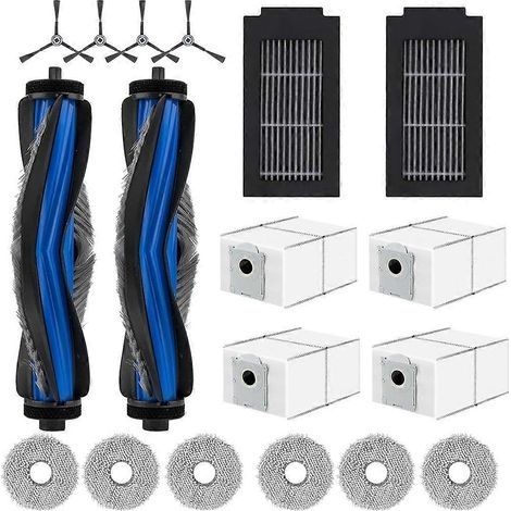 Kit d'accessoires de rechange pour aspirateur Ecovacs Deebot T50 Max Pro Omni : brosse principale, filtres HEPA, lingettes de nettoyage et sacs. (1/5)