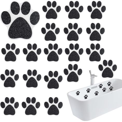 slip shower stickers 20 units dog paw print design anti slip