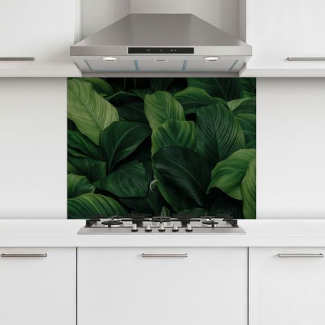 CRÉDENCE CUISINE Nature - Tropical - Feuilles - Vert 80x60 cm