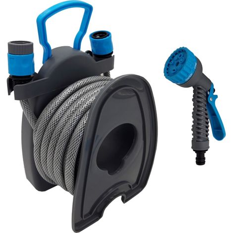 Gartenhose 3/8 Zoll 10 m mit Spritze und Wandhalterung (1/3)
