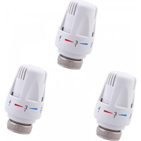 3PCS Tete Radiateur Thermostatique M30 x 1,5 Valves Thermostatiques pour Radiateur, Tête de Remplacement de Vanne de Thermostat de Radiateur pour Maison Bureau (1/5)