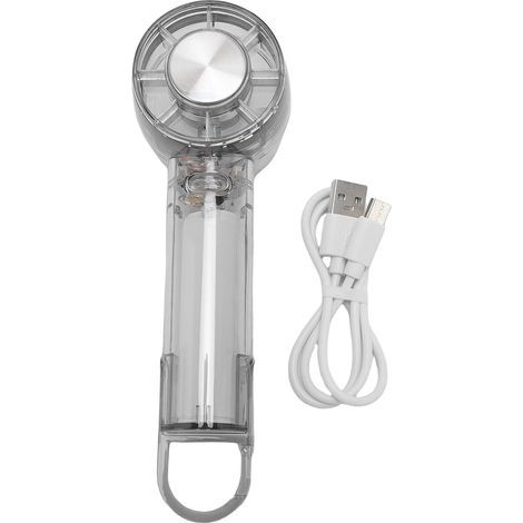 Ortviai Ventilateur Portable USB Rechargeable 3 Vitesses avec Corps Transparent Noir – Idéal Bureau & Extérieur (1/5)