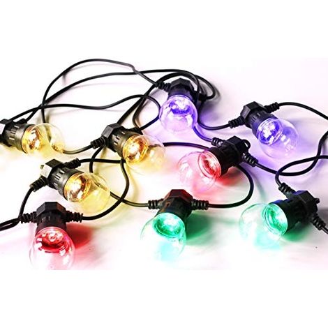 Platinet Guirlande multicolore 10 ampoules LED 5m