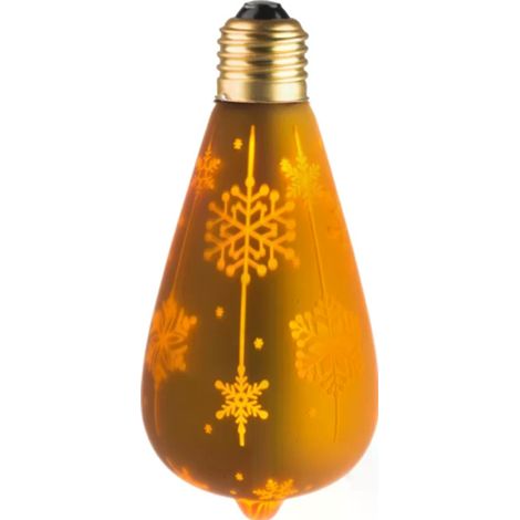 Ecolicht 30050130001 Ampulle E27 LED 0,5 W ST64 360° – Ambiance Décorative „NEIGE“ Doré