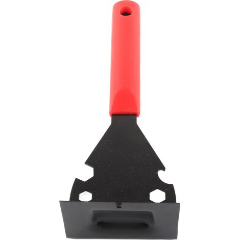 Outil de dépose de moulures en acier inoxydable multifonctionnel et compact, facile à utiliser, pour plinthes (rouge). (1/5)